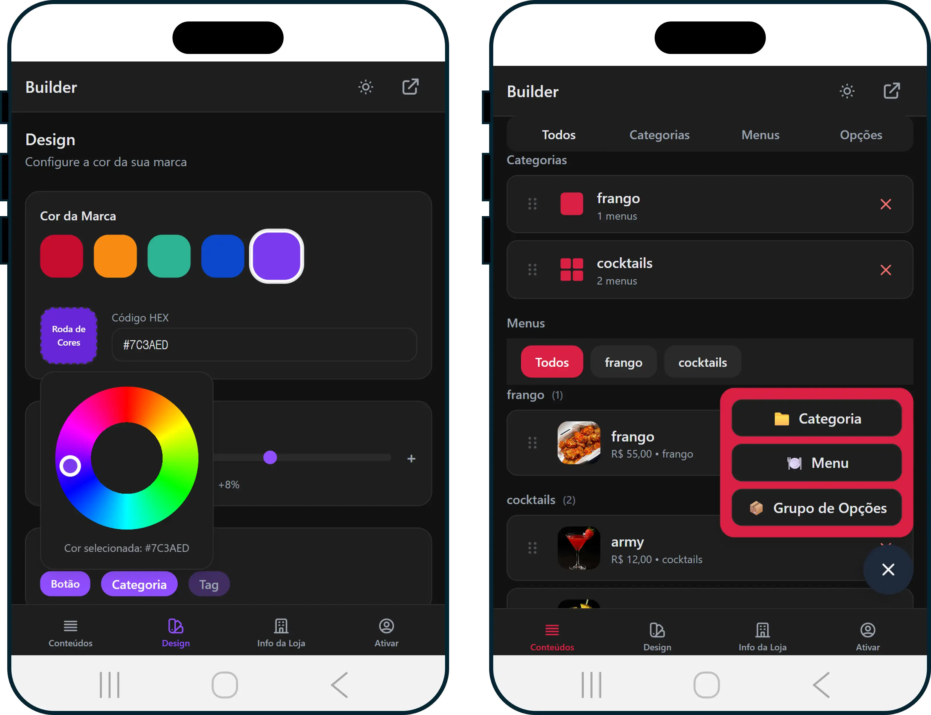 AI menu scanning feature on 9opa mobile builder