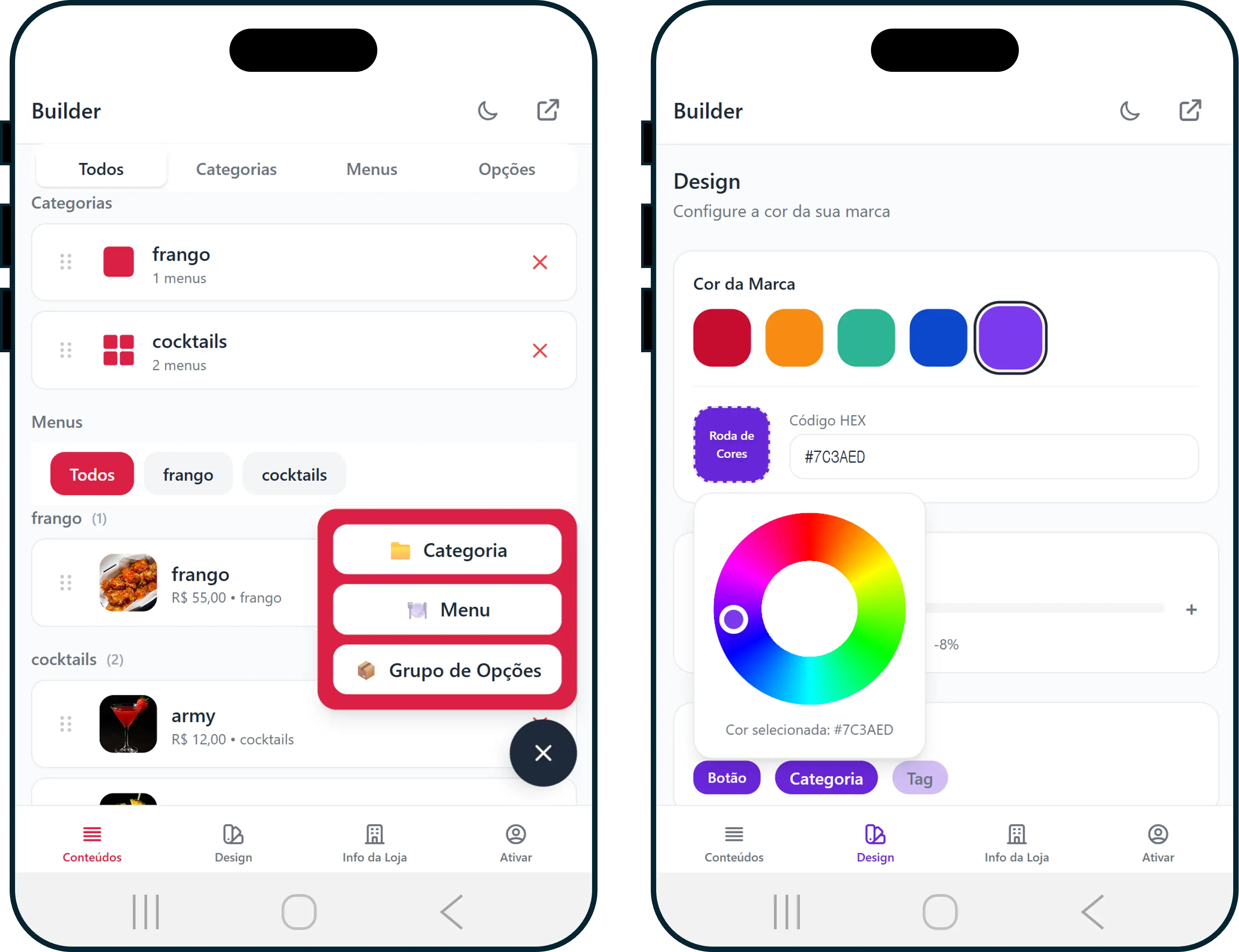 AI menu scanning feature on 9opa mobile builder