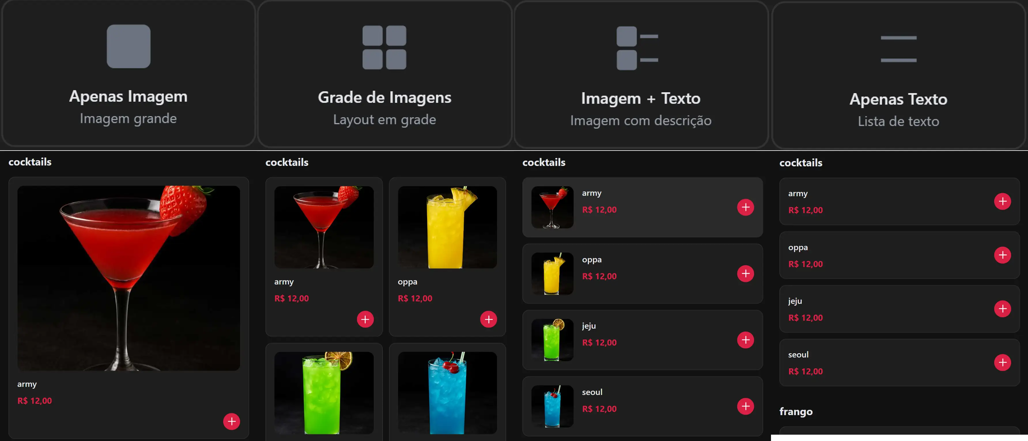 Variety of professional mobile-optimized store layouts